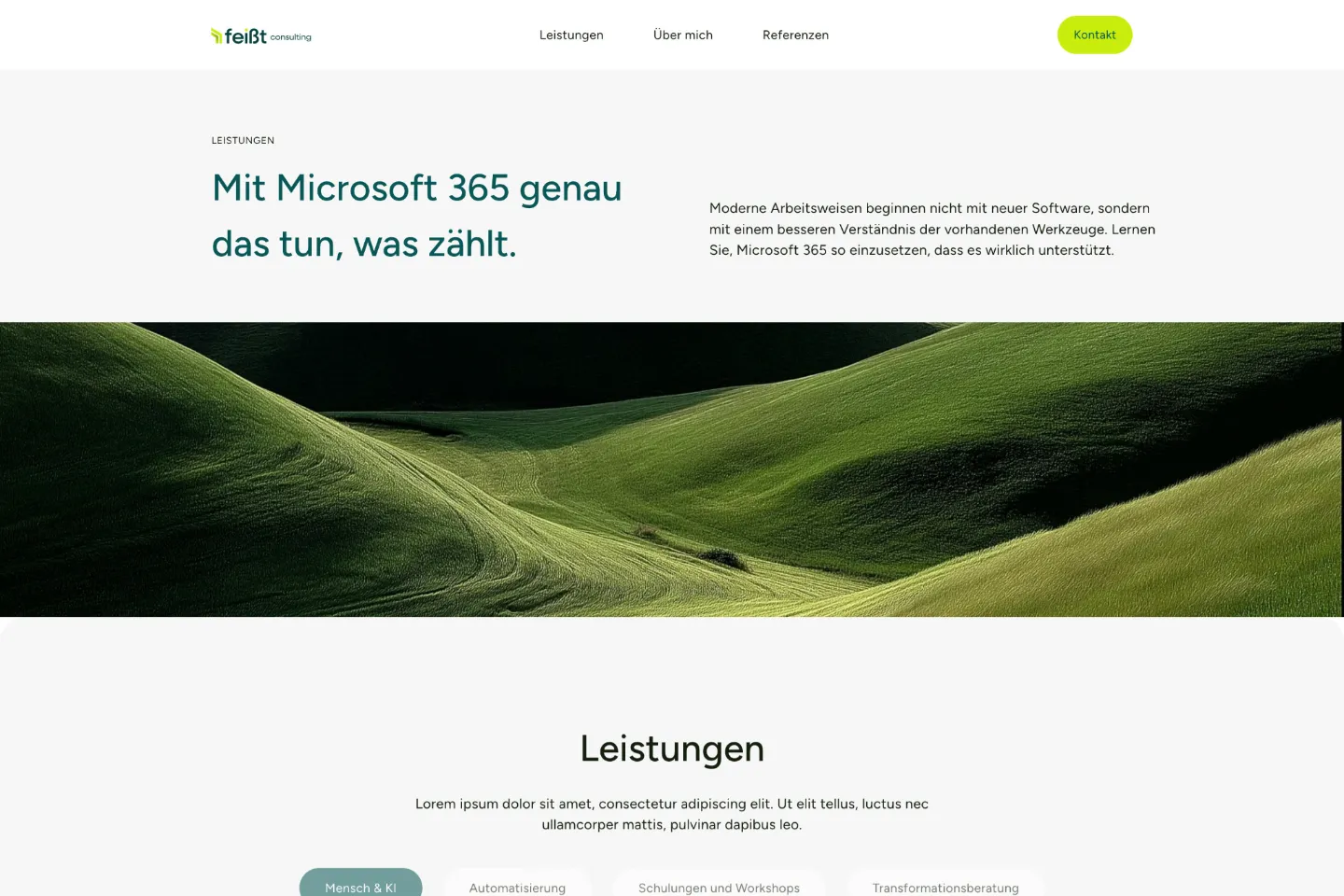 Feißt Consulting — Sektion: mit Microsoft 365 genau das tun, was zählt