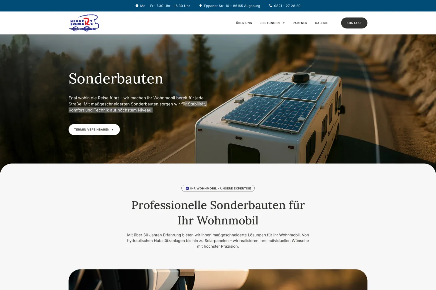 Neudert & Schwarz — Sonderbauten-Sektion des neuen Webauftritts